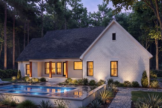 Exterior - Rear Elevation for Farmhouse House Plan #430-235 - 3 bed, 2 bath