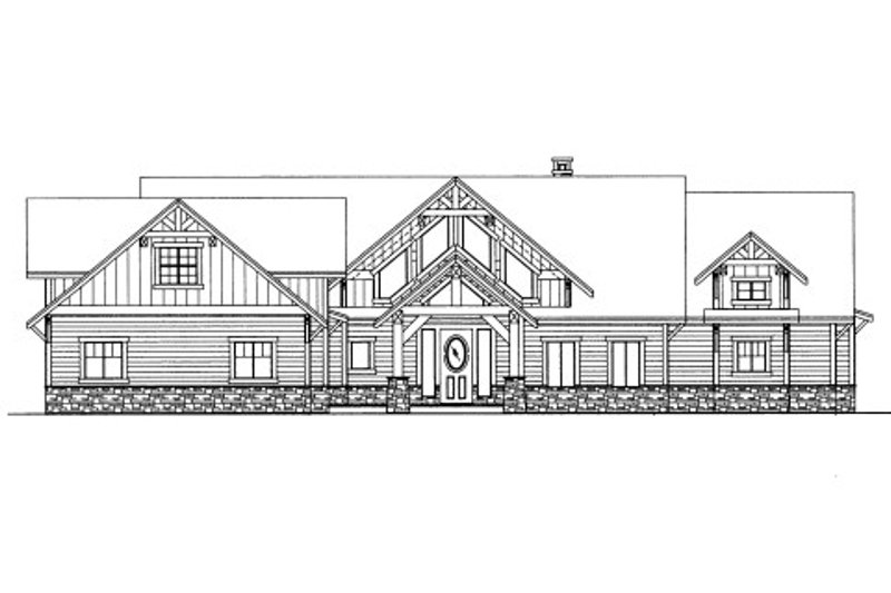 Architectural House Design - Exterior - Front Elevation 3 for Craftsman House Plan #117-618 - 3 bed, 3.5 bath