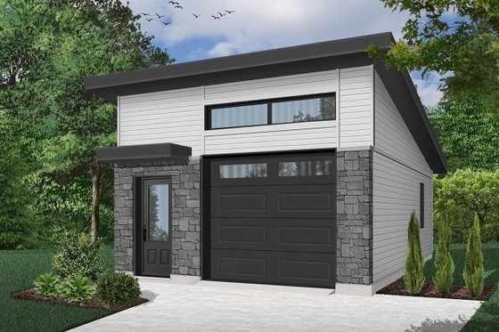 Exterior - Front Elevation 3 for Contemporary House Plan #23-2634, 0 bath