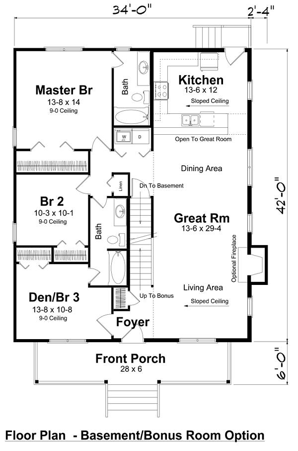 Farmhouse Floor Plan - Other Floor Plan #312-715