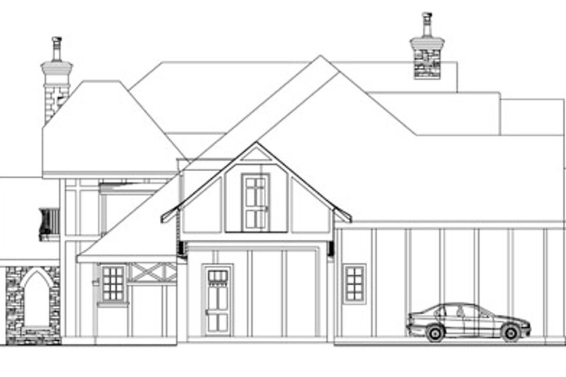 House Plan Design - Exterior - Other Elevation 1 for Tudor House Plan #124-748 - 3 bed, 2.5 bath