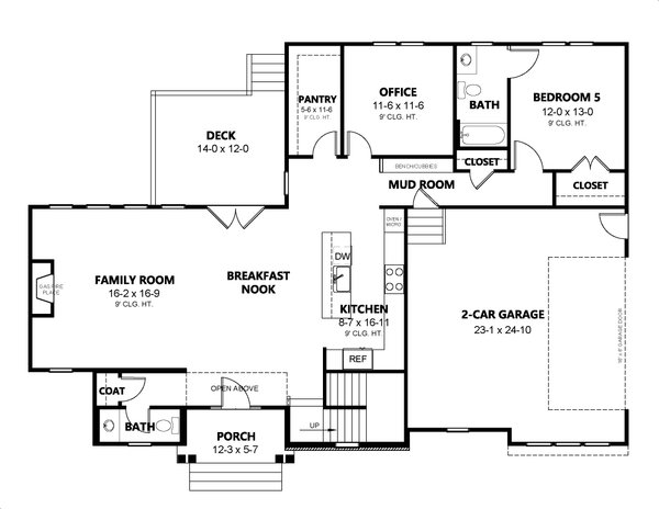 Dream House Plan - Traditional Floor Plan - Main Floor Plan #1080-18