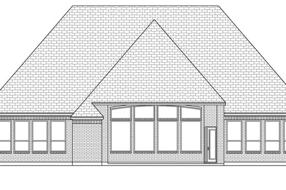 Exterior - Rear Elevation for European House Plan #84-635 - 4 bed, 2 bath