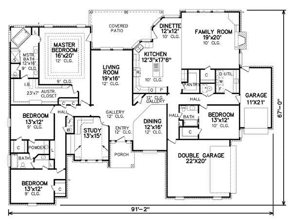 Traditional Floor Plan - Main Floor Plan #65-302