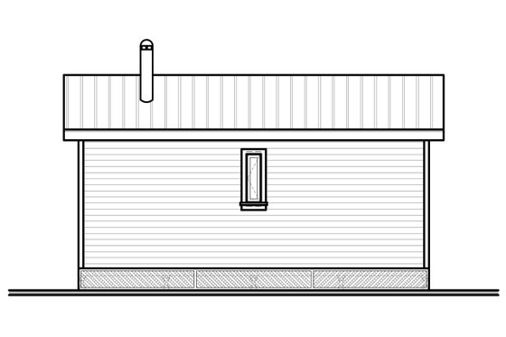 Modern canadian cottage house rear elevation