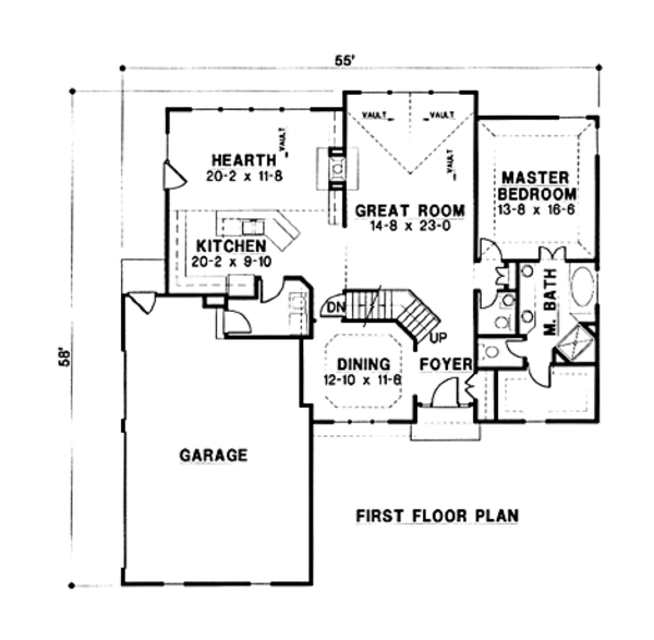 Traditional Floor Plan - Main Floor Plan #67-135