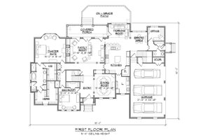 Floor Plan - Main Floor for Traditional House Plan #1054-83 - 5 bed, 4.5 bath