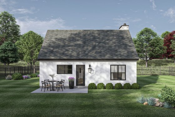 Exterior - Rear Elevation for Modern House Plan #455-474 - 1 bed, 1 bath