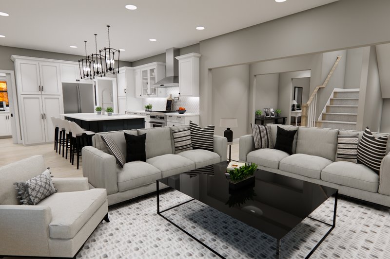 Dream House Plan - Interior - Family Room 1 for Farmhouse House Plan #51-1366 - 4 bed, 3.5 bath