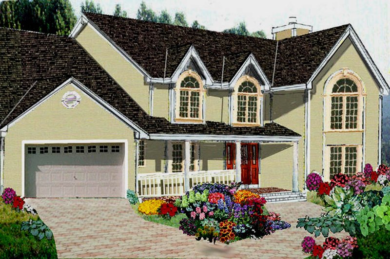 Dream House Plan - Traditional Exterior - Front Elevation Plan #3-202