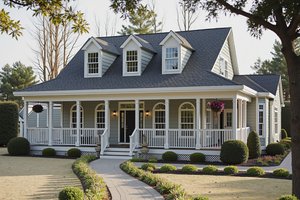 Farmhouse Exterior - Front Elevation Plan #3-183