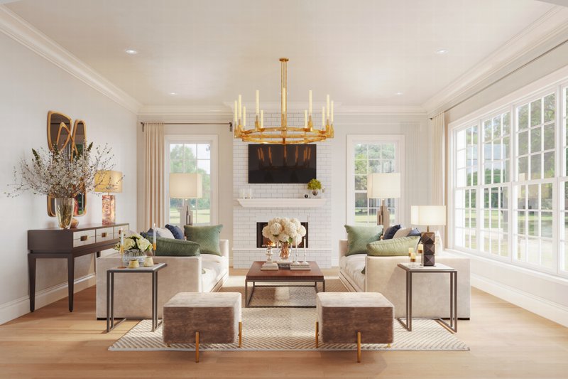 House Plan Design - Interior - Family Room for European House Plan #1117-2 - 4 bed, 4 bath