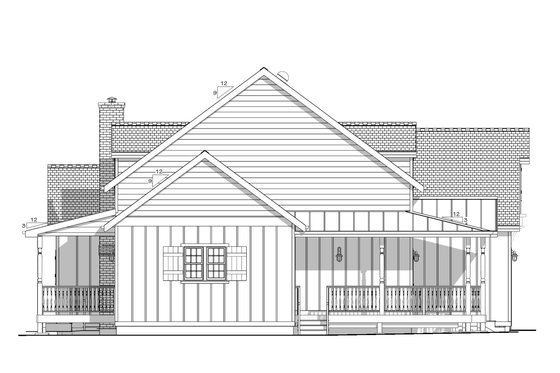 Exterior - Other Elevation for Farmhouse House Plan #1099-13 - 4 bed, 2.5 bath