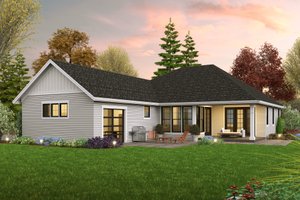 Exterior - Rear Elevation for Farmhouse House Plan #48-1042 - 3 bed, 2 bath
