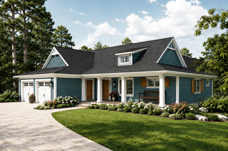 Home Plan - Exterior - Front Elevation 6 for Craftsman House Plan #928-81 - 2 bed, 3.5 bath