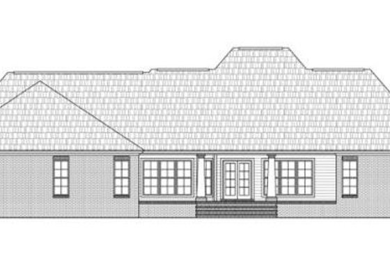 Exterior - Rear Elevation for Traditional House Plan #21-273 - 4 bed, 3 bath