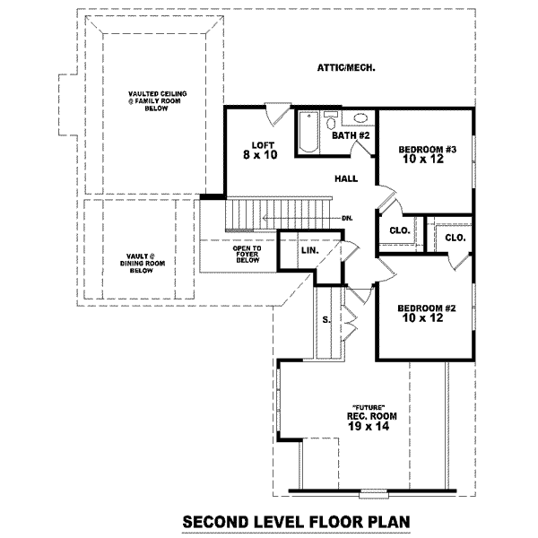 European Floor Plan - Upper Floor Plan #81-1419