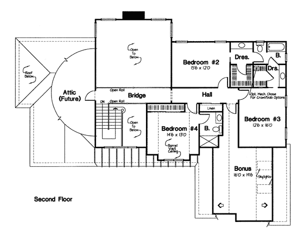 European Floor Plan - Upper Floor Plan #312-581