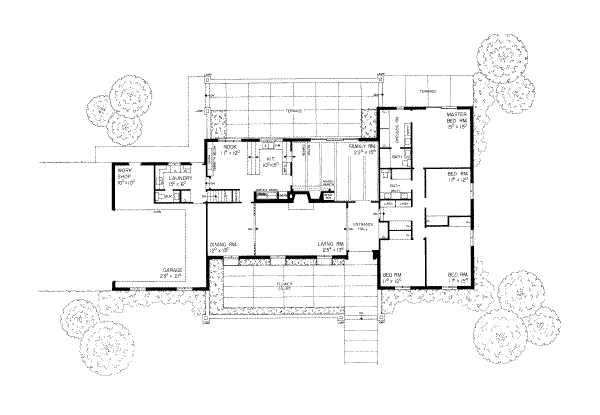 Home Plan - Traditional Floor Plan - Main Floor Plan #72-348