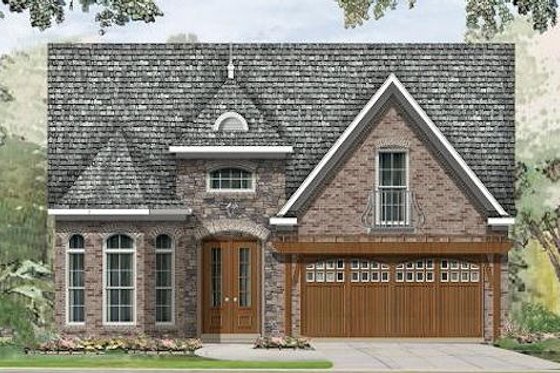 Exterior - Front Elevation for European House Plan #424-205 - 3 bed, 2.5 bath