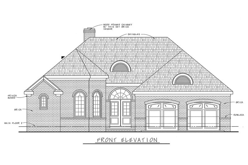 House Plan Design - Exterior - Front Elevation 4 for European House Plan #20-1395 - 2 bed, 2 bath