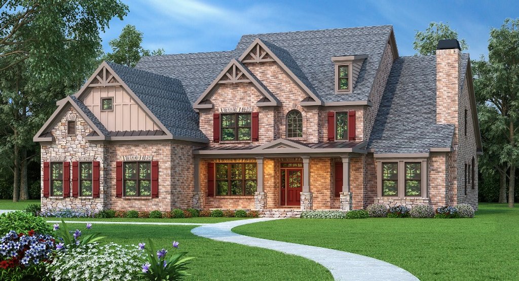 Traditional Style House  Plan 5  Beds 4 5  Baths  4139 Sq Ft 