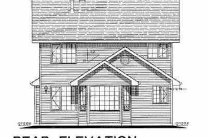 Home Plan - Exterior - Rear Elevation 4 for Traditional House Plan #18-282 - 3 bed, 2.5 bath
