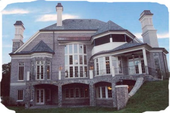 Exterior - Rear Elevation for European House Plan #119-182 - 4 bed, 4.5 bath