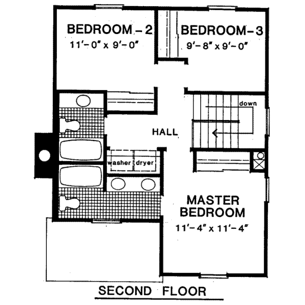Country Floor Plan - Upper Floor Plan #322-104