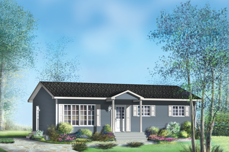 Ranch Style House Plan - 3 Beds 1 Baths 960 Sq/Ft Plan #25-4658