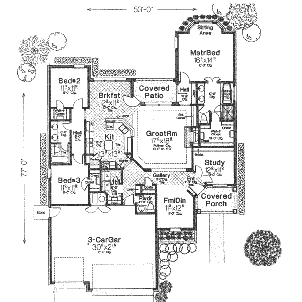 Traditional Floor Plan - Main Floor Plan #310-408
