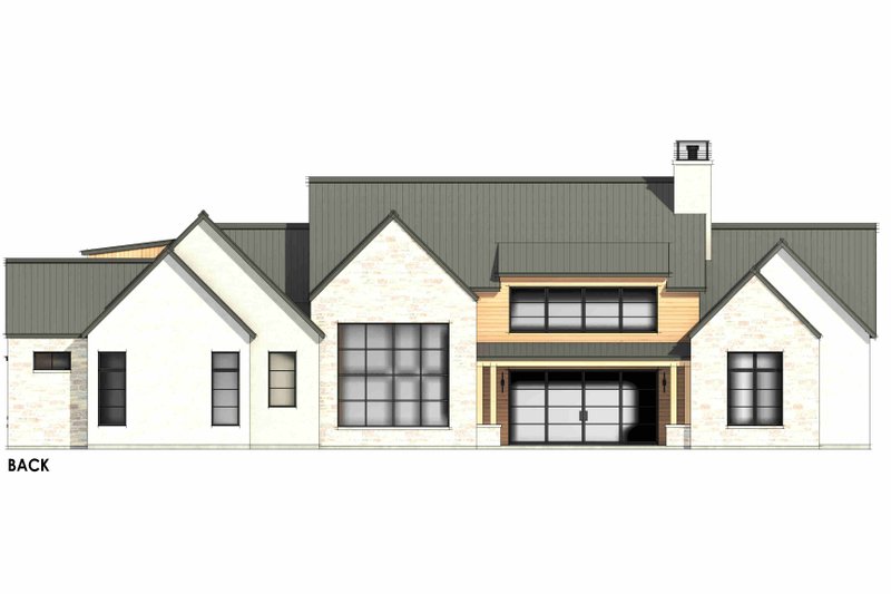 House Plan Design - Exterior - Rear Elevation 2 for Modern House Plan #1096-42 - 4 bed, 3 bath