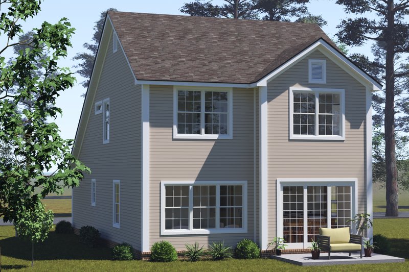 Architectural House Design - Exterior - Rear Elevation for Cottage House Plan #513-2348 - 4 bed, 3.5 bath