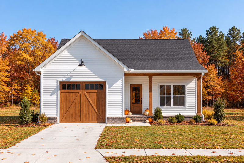 House Design - Exterior - Front Elevation 4 for Farmhouse House Plan #1117-52 - 1 bed, 1 bath