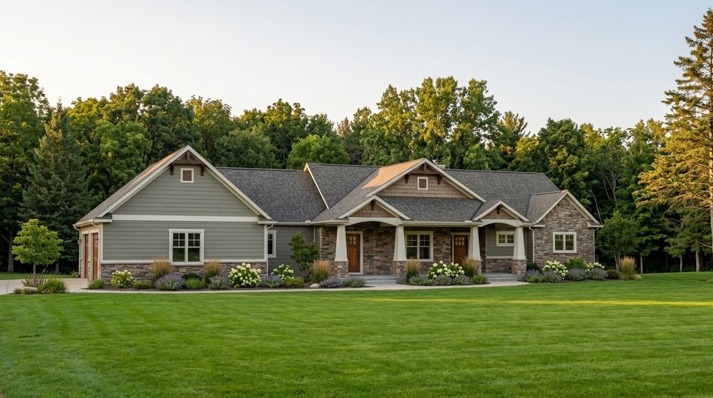 Exterior - Front Elevation 2 for Craftsman House Plan #1064-48 - 2 bed, 2 bath