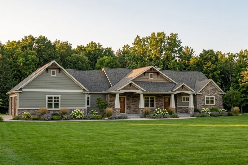 Home Plan - Exterior - Front Elevation 2 for Craftsman House Plan #1064-48 - 2 bed, 2 bath