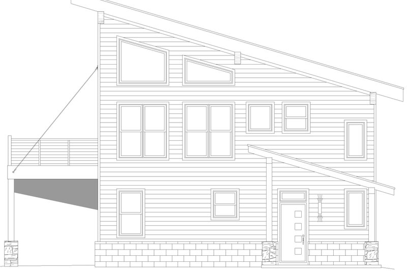 House Design - Exterior - Other Elevation 1 for Contemporary House Plan #932-1236 - 2 bed, 2 bath