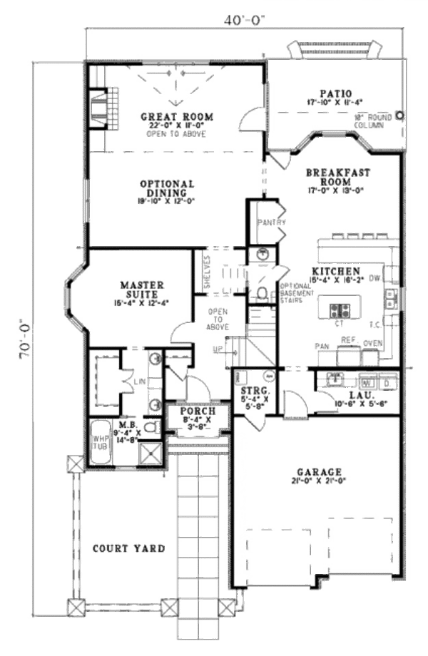 Dream House Plan - European Floor Plan - Main Floor Plan #17-2300