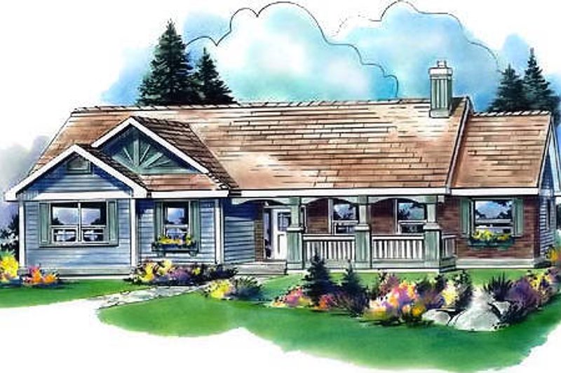 Ranch Style House Plan - 3 Beds 3 Baths 1798 Sq/Ft Plan #18-4521