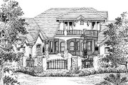 European Style House Plan - 4 Beds 3.5 Baths 3338 Sq/Ft Plan #417-376 