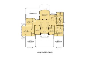 Floor Plan - Main Floor for Contemporary House Plan #1066-177 - 7 bed, 7.5 bath