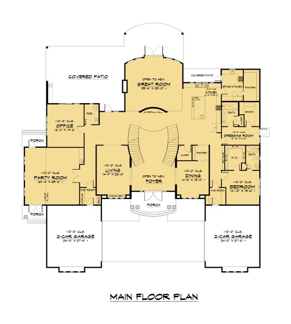 Contemporary Floor Plan - Main Floor Plan #1066-177