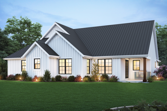 Exterior - Front Elevation 3 for Farmhouse House Plan #48-1101 - 3 bed, 2.5 bath