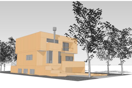 Exterior - Other Elevation 1 for Modern House Plan #432-1 - 3 bed, 1.5 bath