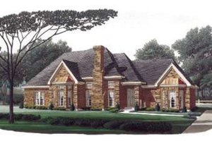 European Exterior - Front Elevation Plan #410-204