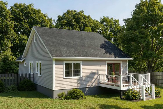 Exterior - Rear Elevation 1 for Traditional House Plan #79-161 - 3 bed, 2 bath