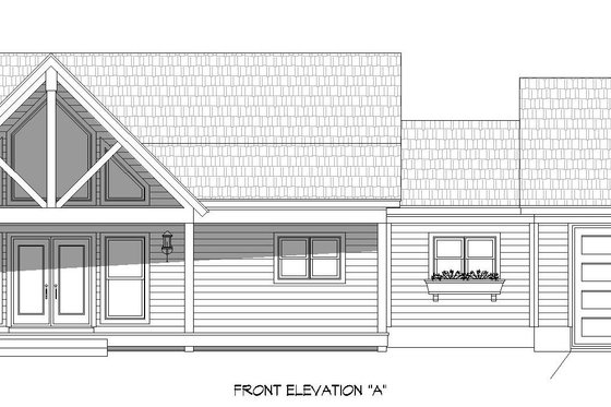 Exterior - Front Elevation 3 for Country House Plan #932-605 - 3 bed, 3 bath