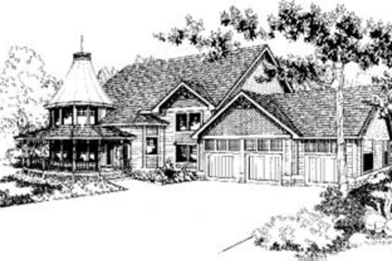 House Blueprint - Victorian Exterior - Front Elevation Plan #60-312