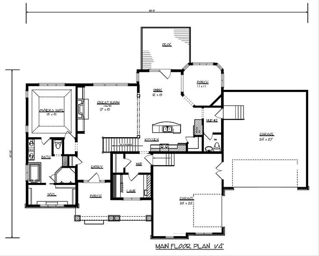 Craftsman Style House Plan 3 Beds 2.5 Baths 3000 Sq/Ft