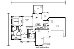 Floor Plan - Main Floor for Craftsman House Plan #320-489 - 3 bed, 2.5 bath